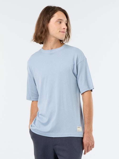 T-shirt homme en coton à col rond - Kiabi