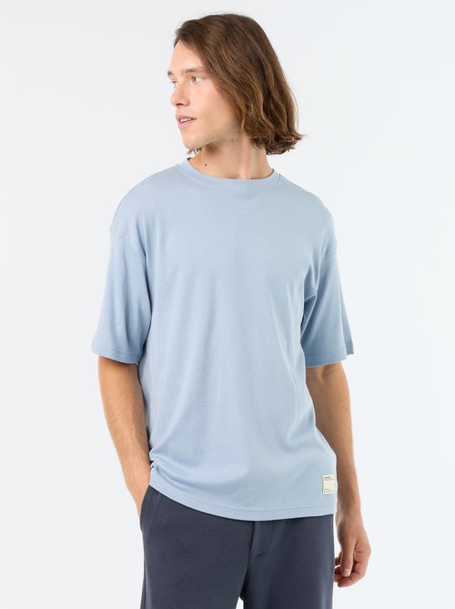 T-shirt homme en coton à col rond - Kiabi