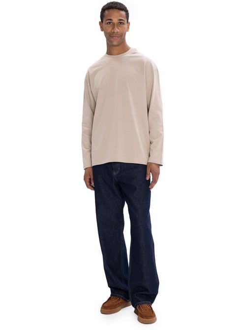 T-shirt homme en coton à col rond et manches longues giesto - Kiabi T-shirt homme en coton à col rond et manches longues giesto - Kiabi