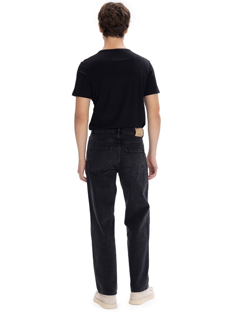 T-shirt homme en coton à col rond giesto Bleu marine - Kiabi