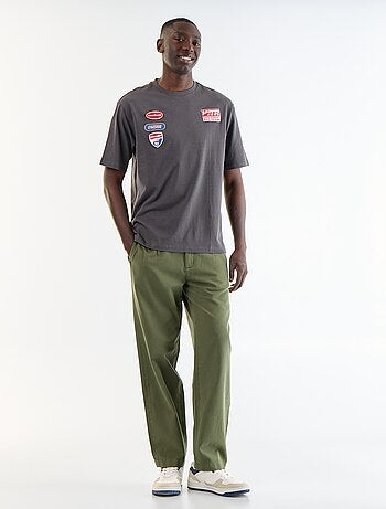 T-shirt homme en coton à col rond