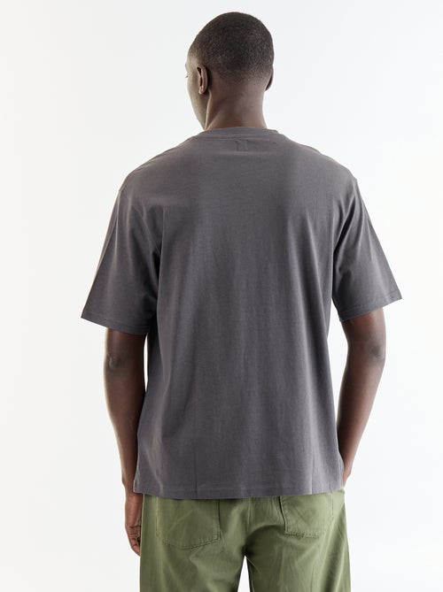 T-shirt homme en coton à col rond - Kiabi