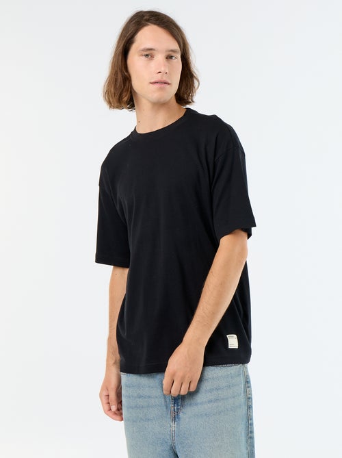 T-shirt homme en coton à col rond - Kiabi