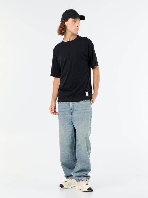 T-shirt homme en coton à col rond - Kiabi