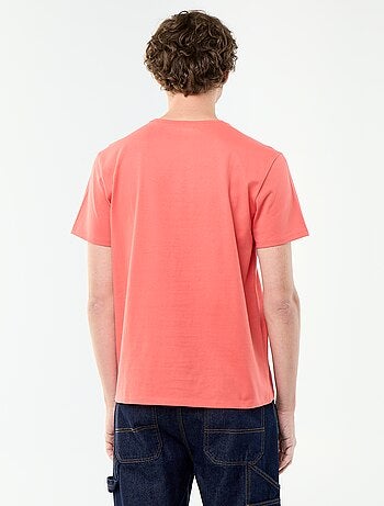 T-shirt uni en coton pour homme à col rond