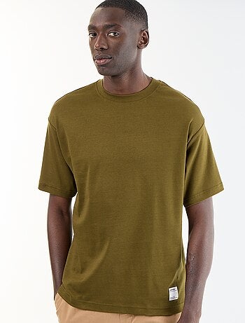 T-shirt homme en coton à col rond