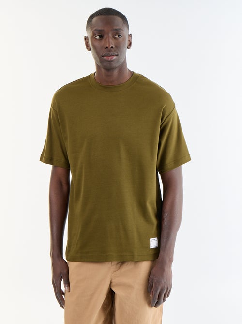 T-shirt homme en coton à col rond - Kiabi