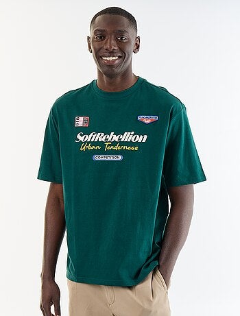 T-shirt homme en coton à col rond