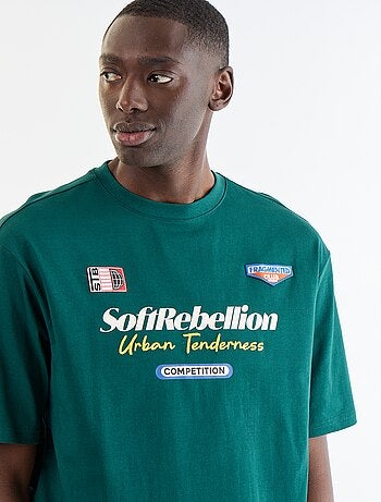 T-shirt homme en coton à col rond
