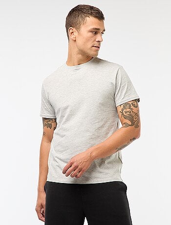 T-shirt homme en coton ? col rond coupe droite