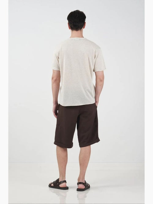 T-shirt homme en coton et lin giesto - Kiabi