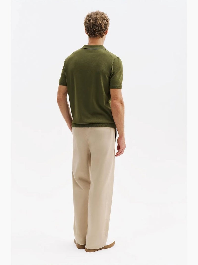T-shirt homme en coton giesto Kaki - Kiabi