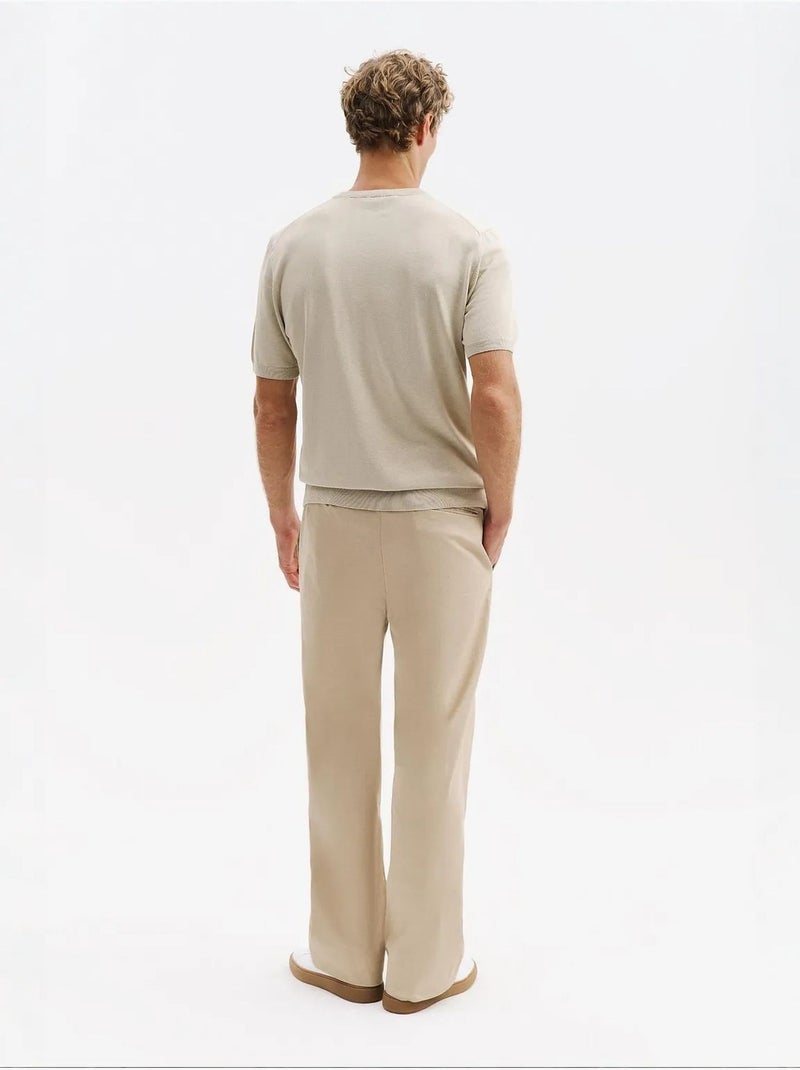 T-shirt homme en coton giesto Sable - Kiabi