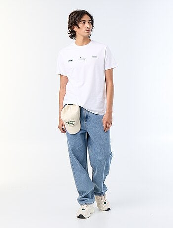 T-shirt en coton à col rond homme avec imprimé