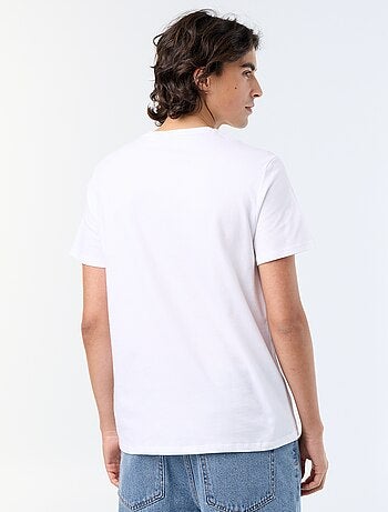 T-shirt en coton à col rond homme avec imprimé