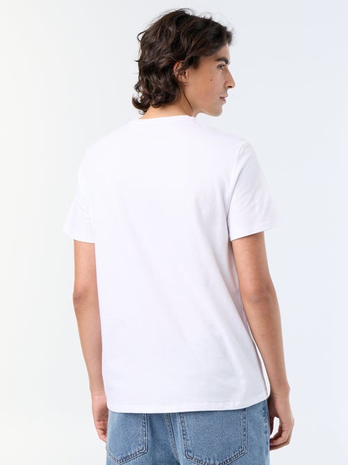 T-shirt homme en coton imprimé à col rond - Kiabi