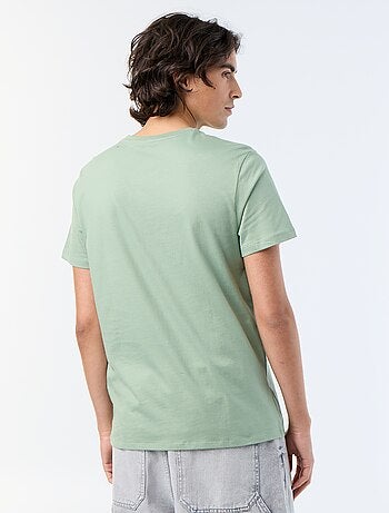 T-shirt en coton à col rond homme avec imprimé