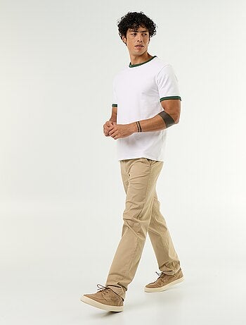 T-shirt en coton uni à col rond homme
