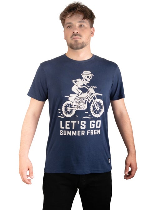 T-shirt homme en jersey 140gsm imprimé devant let's go freegun - Kiabi