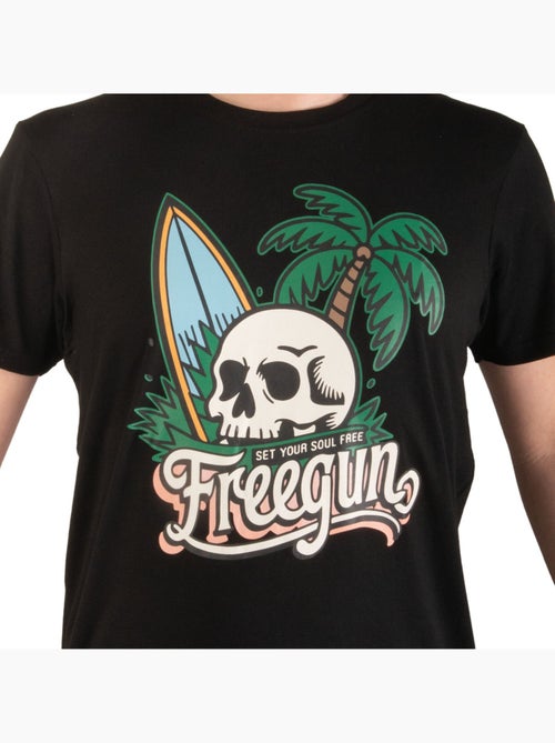 T-shirt homme en jersey 140gsm imprimé devant soul freegun - Kiabi