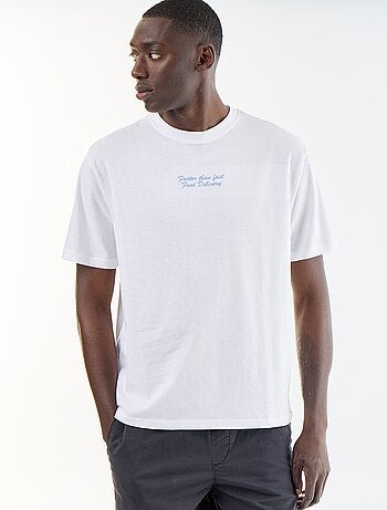 T-shirt homme en jersey à col rond