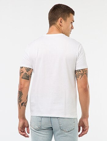 T-shirt homme en coton ? col rond coupe droite