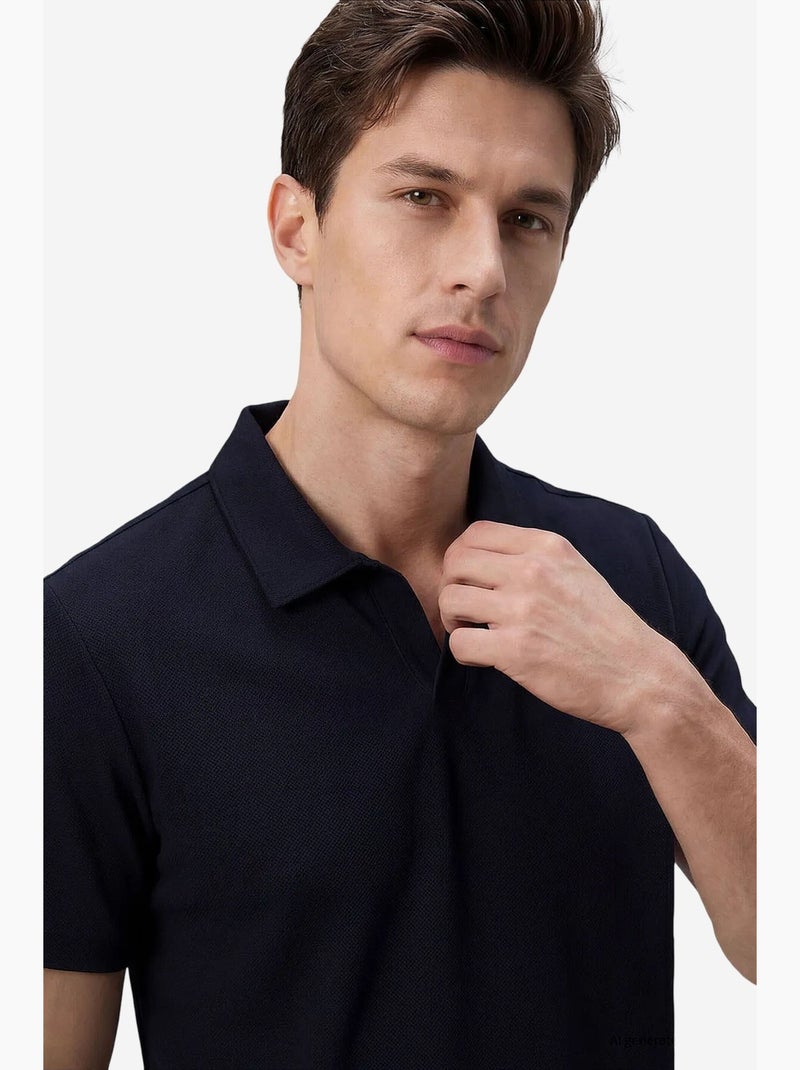 T-shirt homme en mélange de viscose tommy Bleu marine - Kiabi