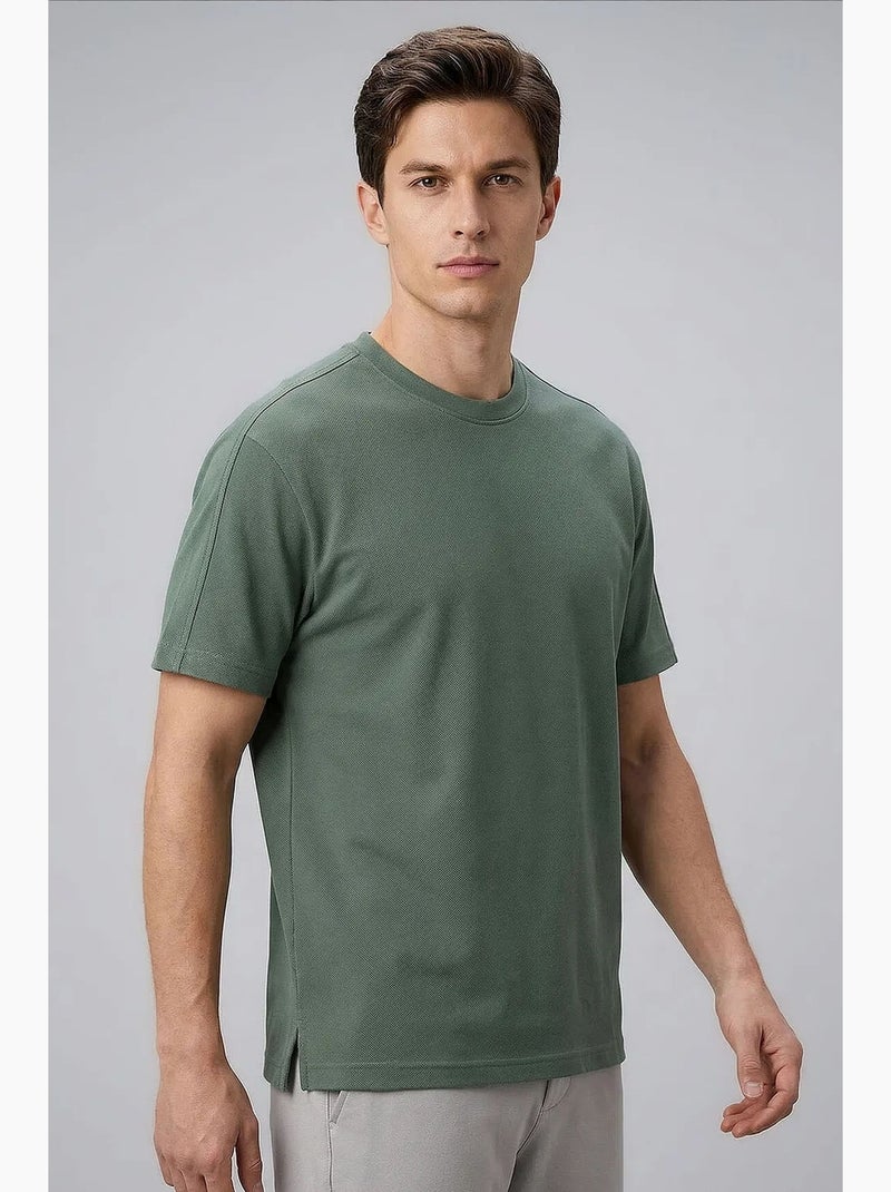 T-shirt homme en mélange viscose tommy Kaki - Kiabi
