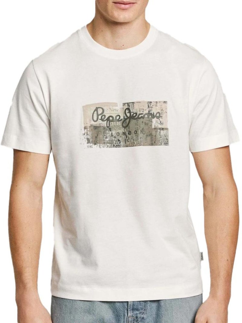 T-shirt Homme Pepe jeans Blanc - Kiabi