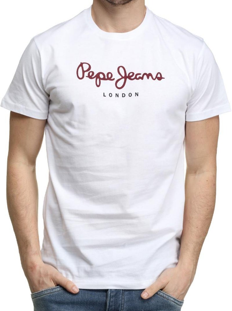 T-shirt Homme Pepe Jeans Blanc/Rouge - Kiabi
