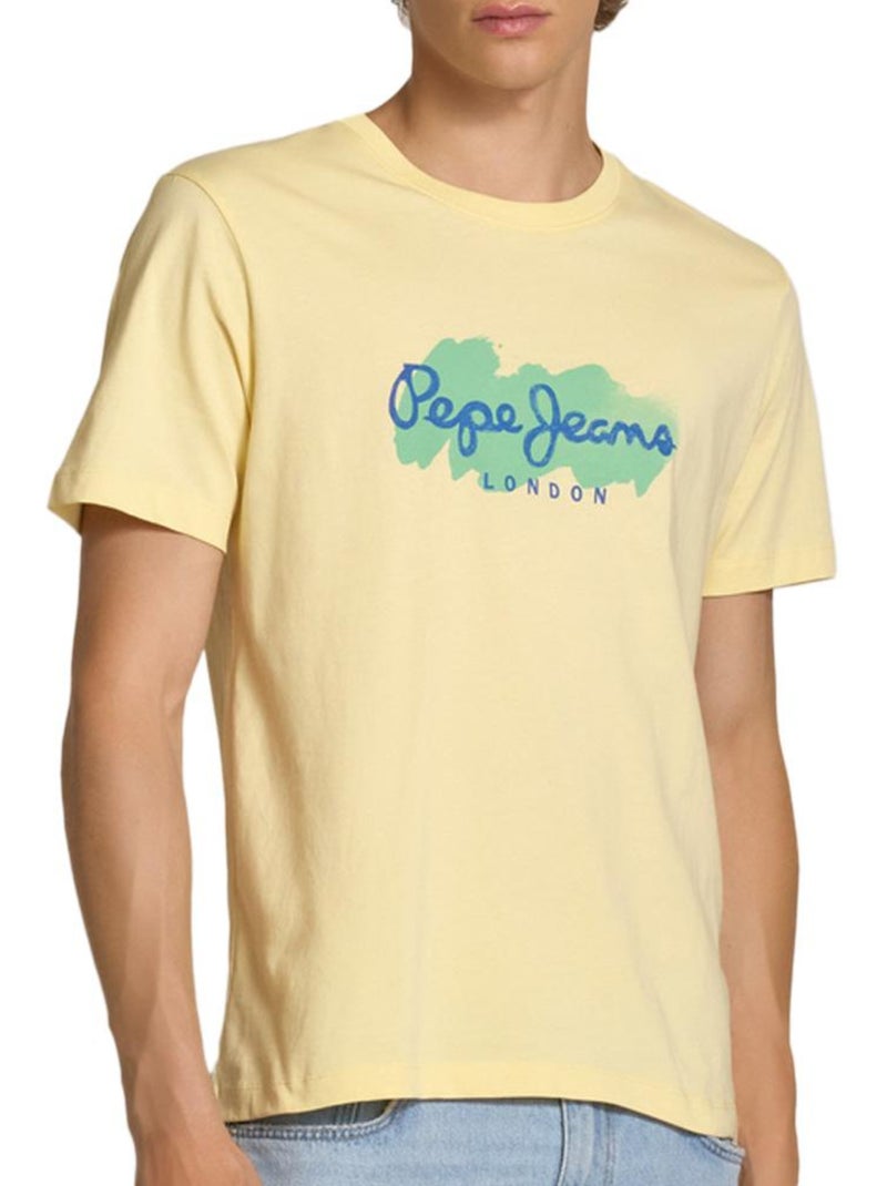 T-shirt Homme Pepe jeans Jaune - Kiabi