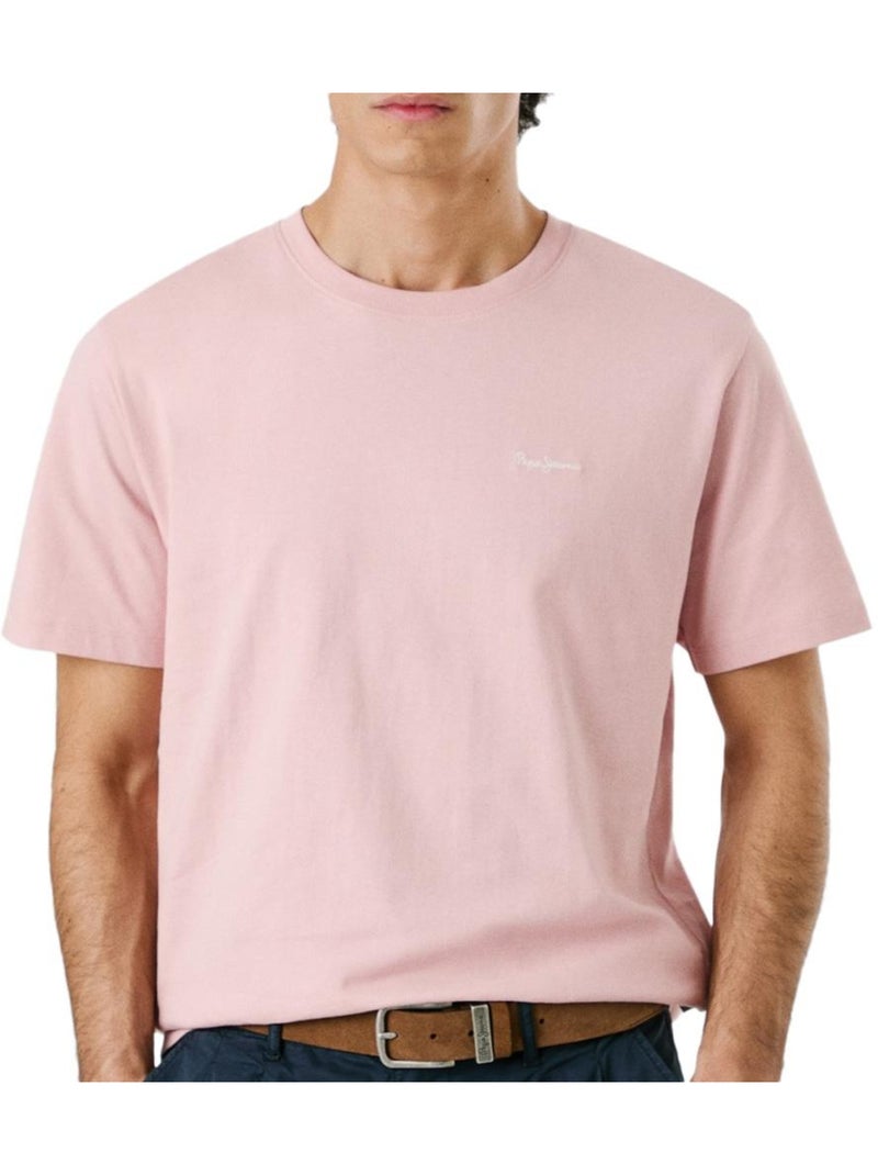 T-shirt Homme Pepe Jeans Rose - Kiabi