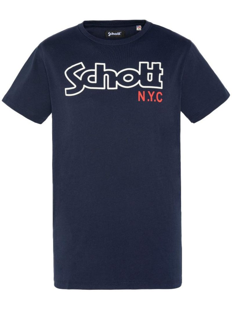 T-shirt Homme Schott Bleu marine - Kiabi