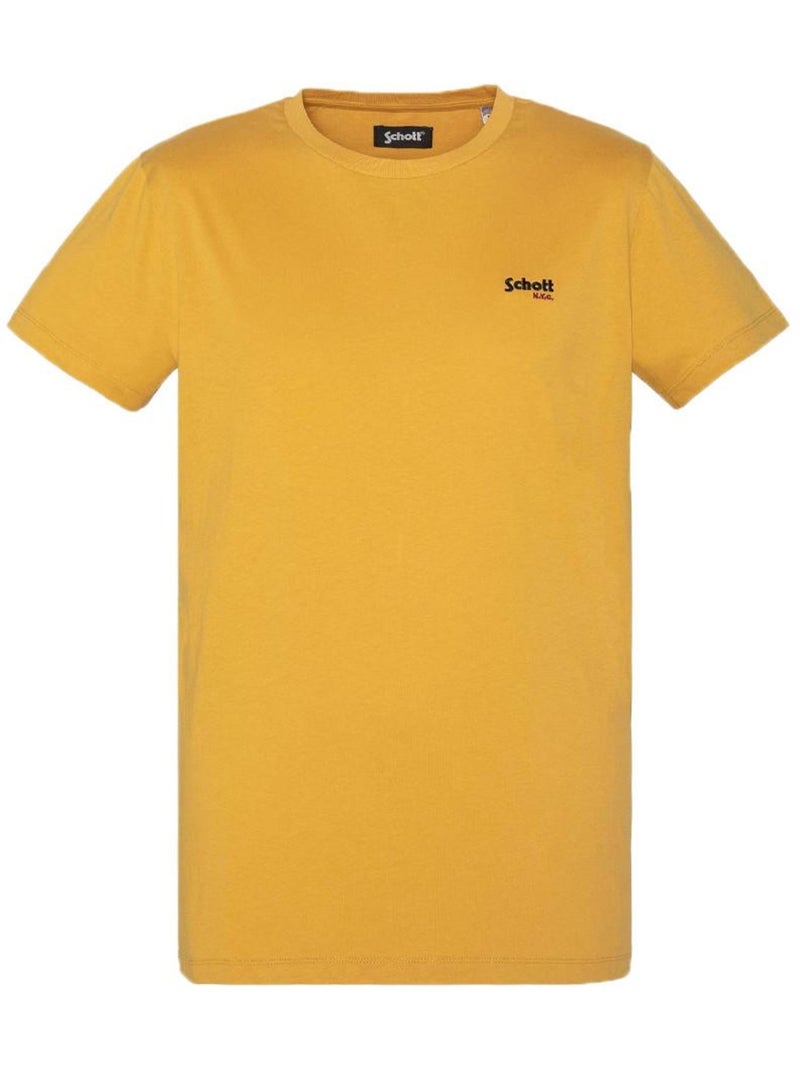 T-shirt homme schott brode Jaune - Kiabi