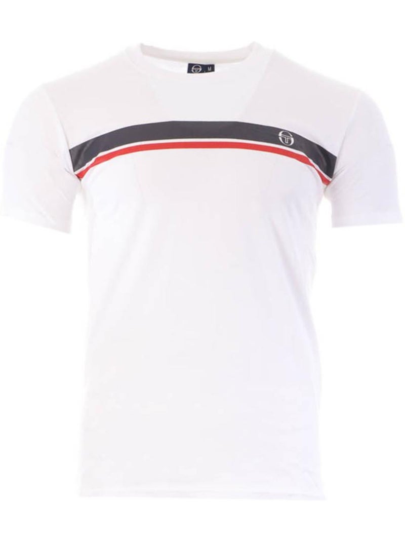T-shirt Homme Sergio Tacchini Blanc / Noir / Rouge - Kiabi