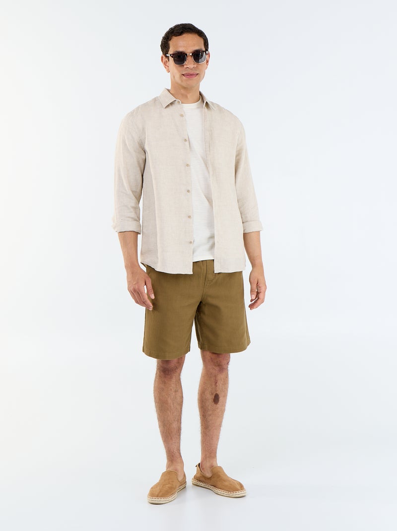 T-shirt homme uni à manches courtes et col rond Blanc - Kiabi