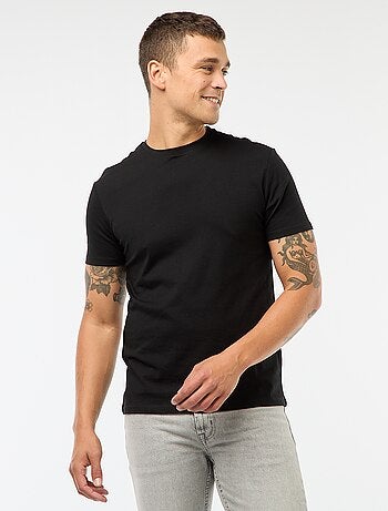 T-shirt en jersey uni à col rond pour homme