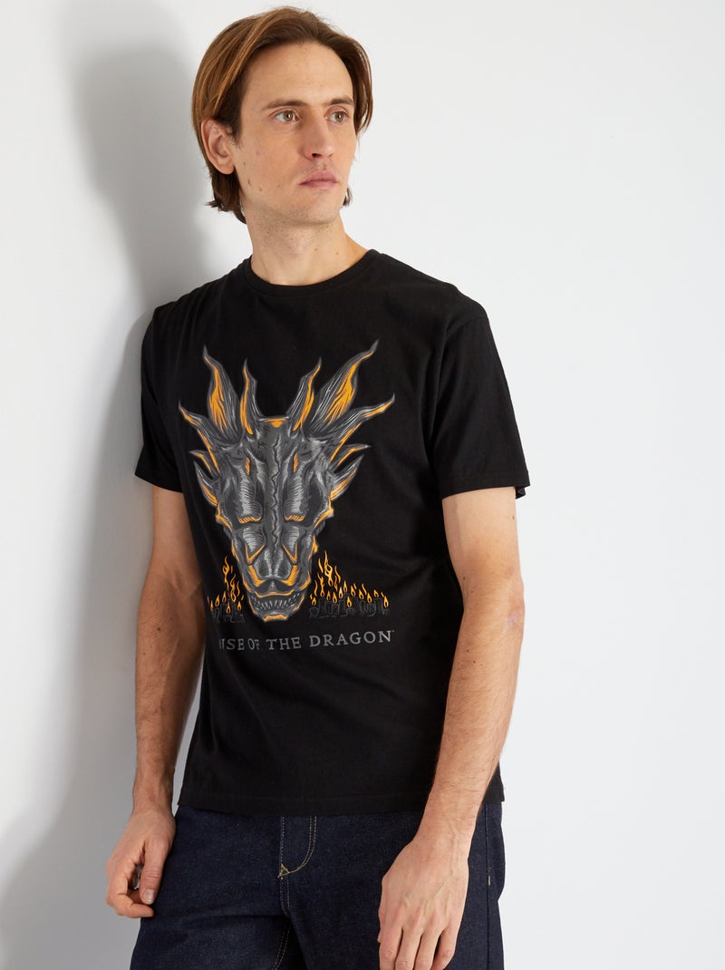 T-shirt 'House of the dragon' noir - Kiabi