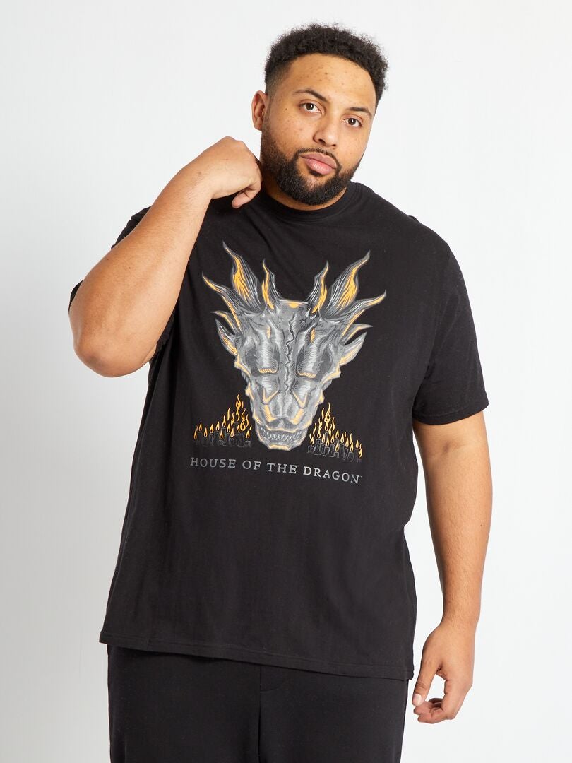 T-shirt 'House of the dragon' noir - Kiabi