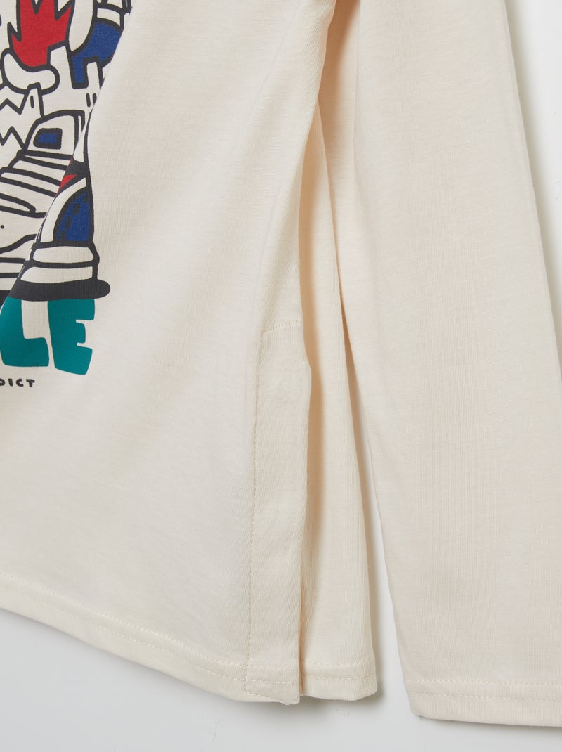 T-shirt imprimé - collection facile à enfiler Beige - Kiabi