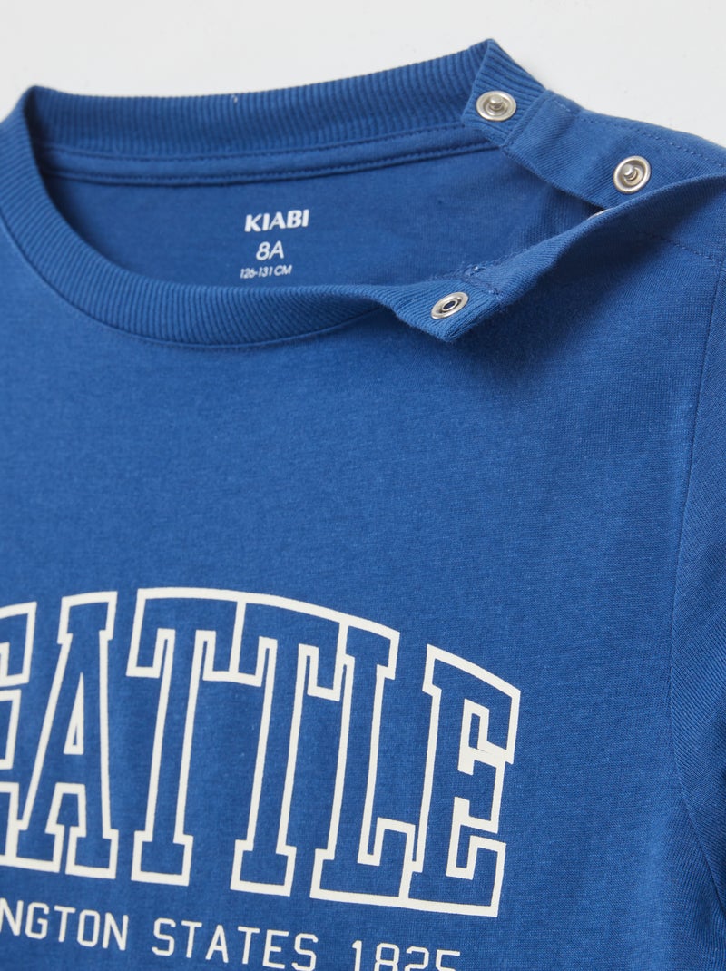 T-shirt imprimé - So Easy Bleu - Kiabi