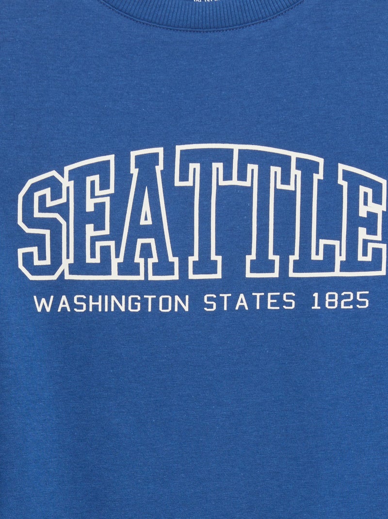 T-shirt imprimé - So Easy Bleu - Kiabi