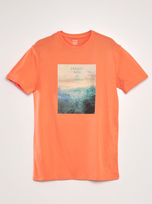 T-shirt imprimé à col rond - Kiabi