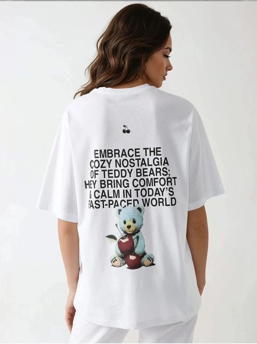 T-shirt imprimé à col rond surdimensionné hiccup - Kiabi