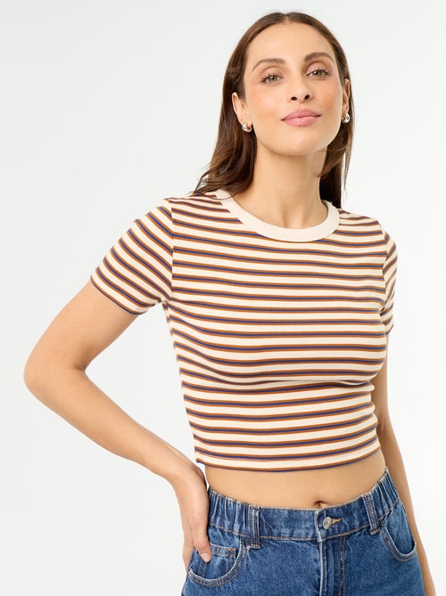 T-shirt imprimé à manches courtes à motif - Kiabi