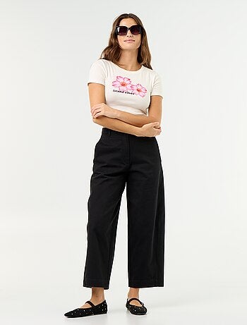 T-shirt imprimé à manches courtes à motif
