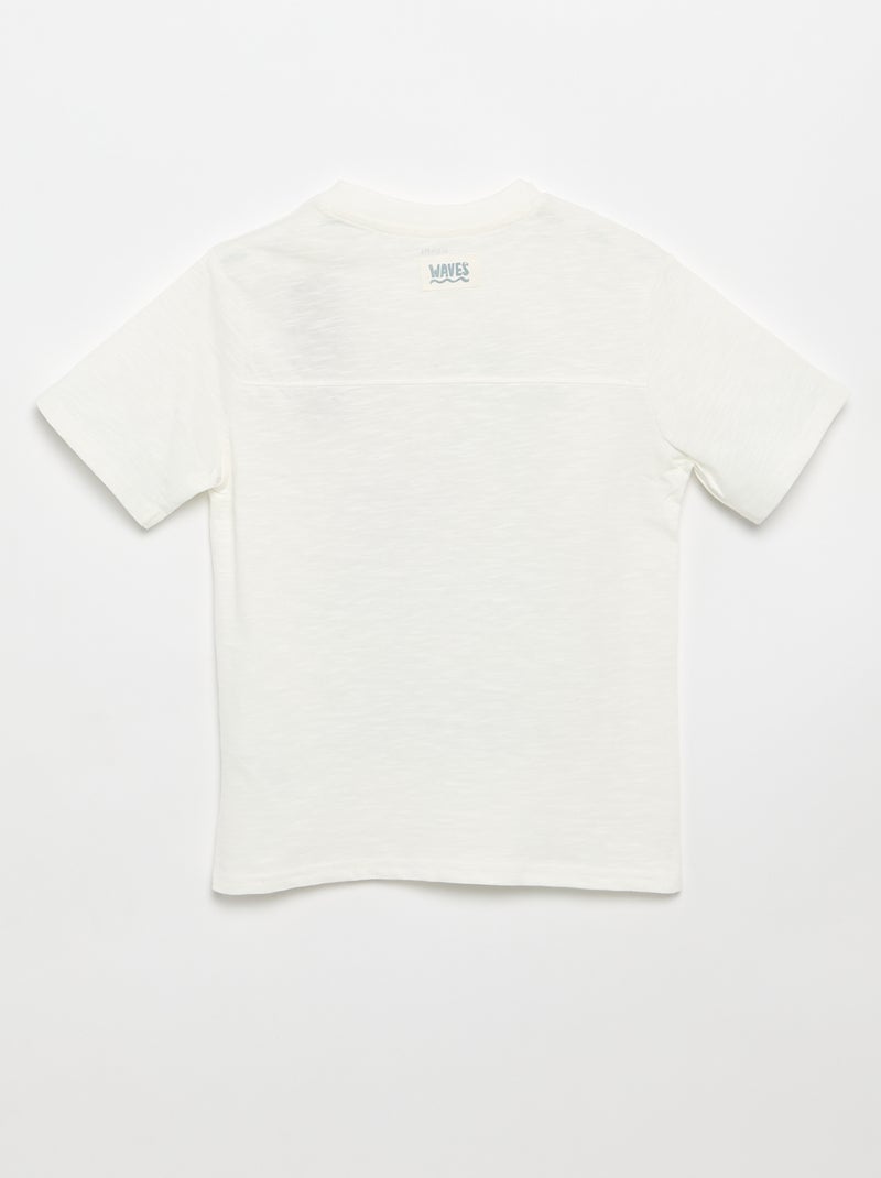 T-shirt imprimé  à manches courtes Blanc - Kiabi