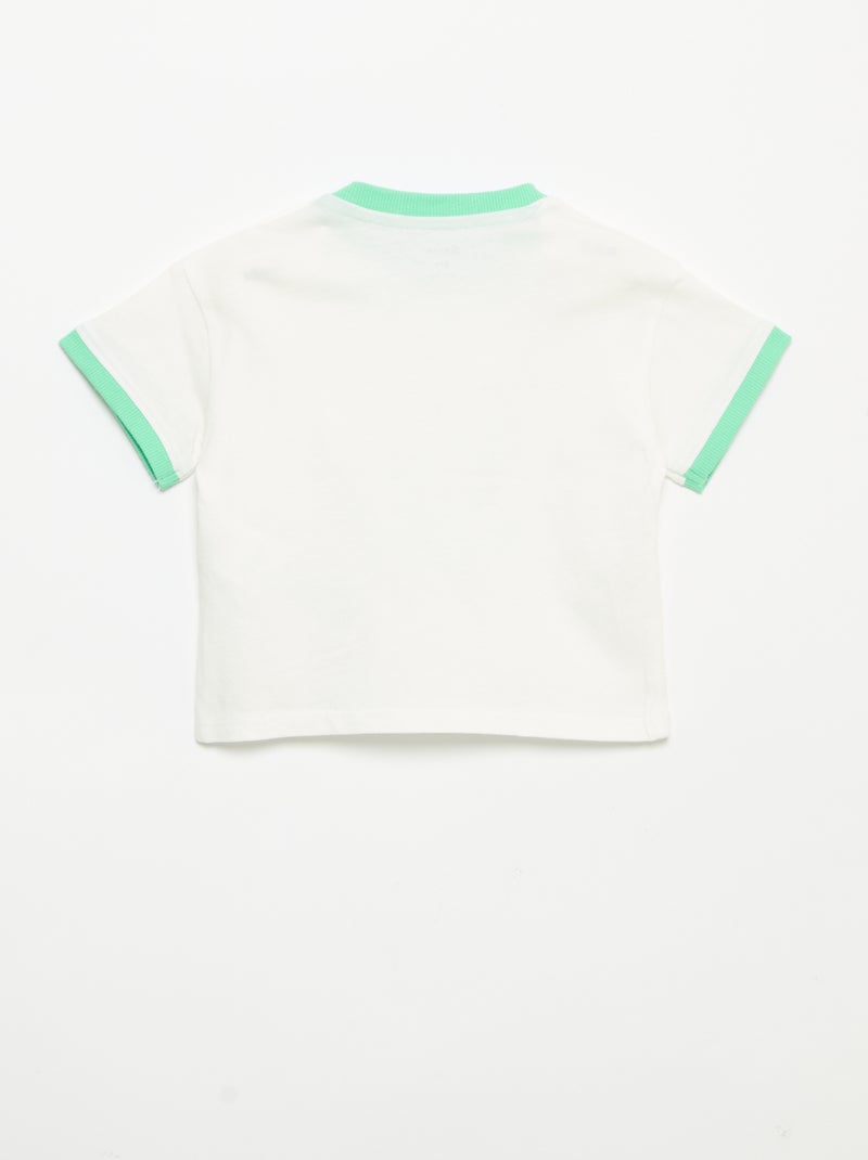 T-shirt imprimé à manches courtes Blanc - Kiabi