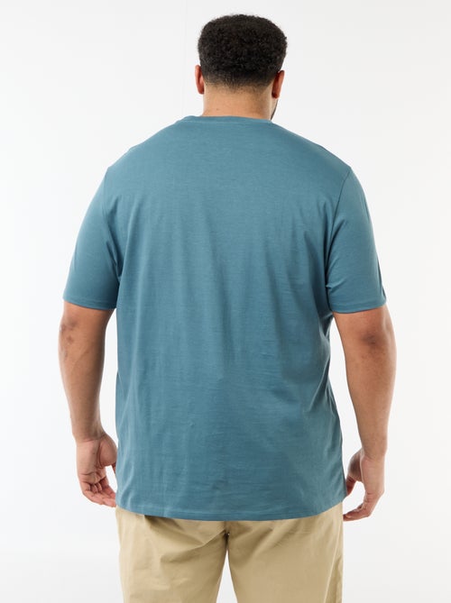 T-shirt imprimé à manches courtes et col rond - Kiabi