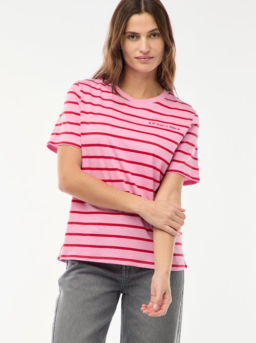 T-shirt imprimé à manches courtes - Kiabi